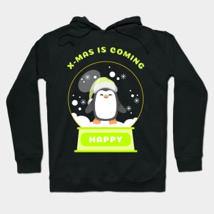 Xmas Is Coming Happy Penguin (Yellow) Hoodie